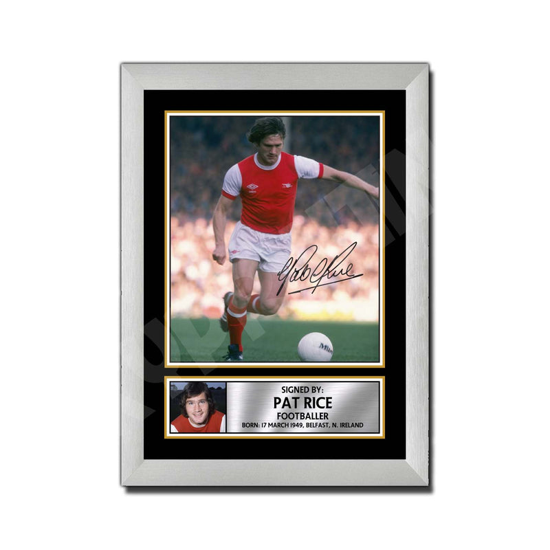 PAT RICE ARSENAL Limited Edition Football Player Signed Print - Football