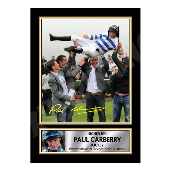 PAUL CARBERRY 2 Horse Racer Printed Signature Print – Horse Racing