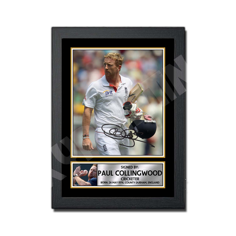 PAUL COLLINGWOOD Limited Edition Cricketer Signed Print - Cricket Player