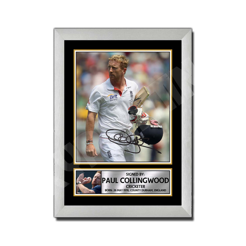 PAUL COLLINGWOOD Limited Edition Cricketer Signed Print - Cricket Player