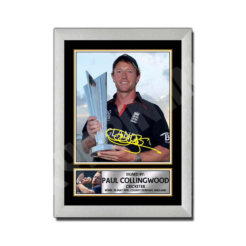 PAUL COLLINGWOOD 2 Limited Edition Cricketer Signed Print - Cricket Player