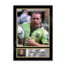 PAUL DIGGIN 2 Limited Edition Rugby Player Signed Print - Rugby