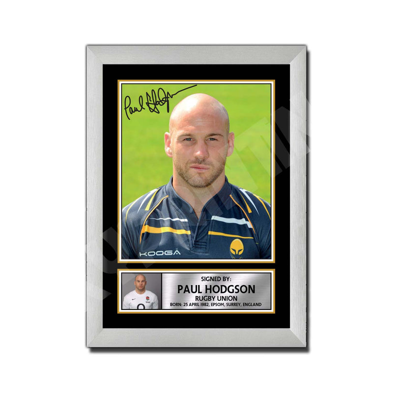 PAUL HODGSON 1 Limited Edition Rugby Player Signed Print - Rugby