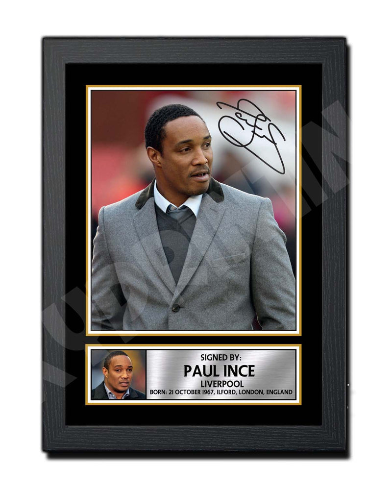 PAUL INCE 2 Limited Edition Football Player Signed Print - Football