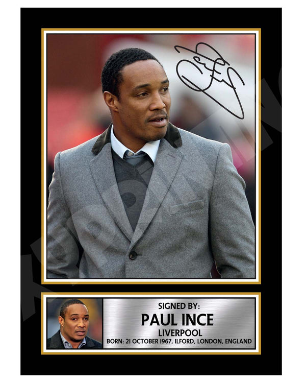 PAUL INCE 2 Football Player Printed Signature Print