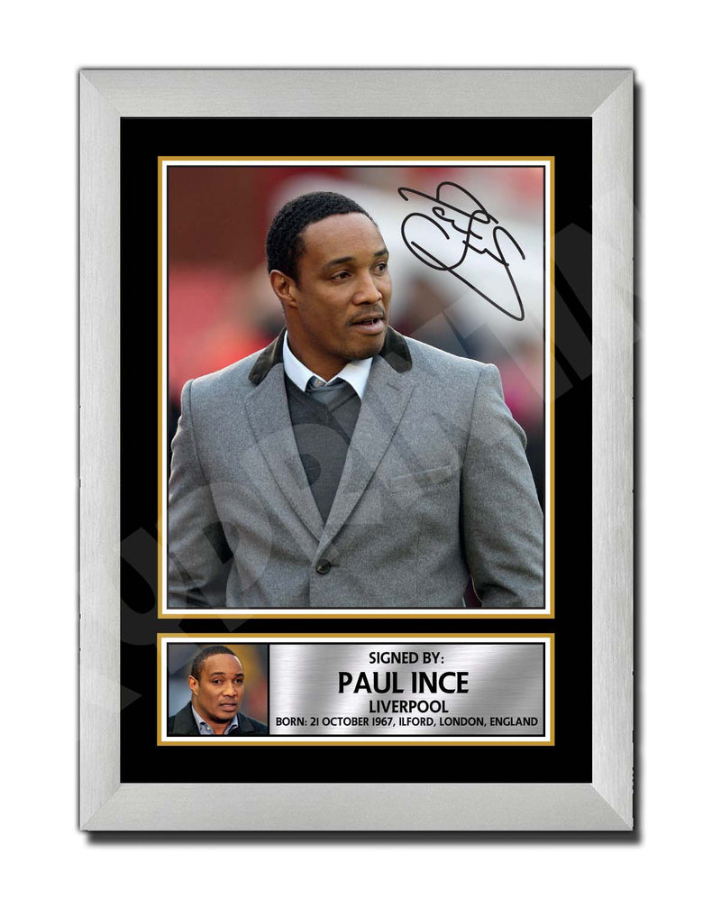 PAUL INCE 2 Limited Edition Football Player Signed Print - Football