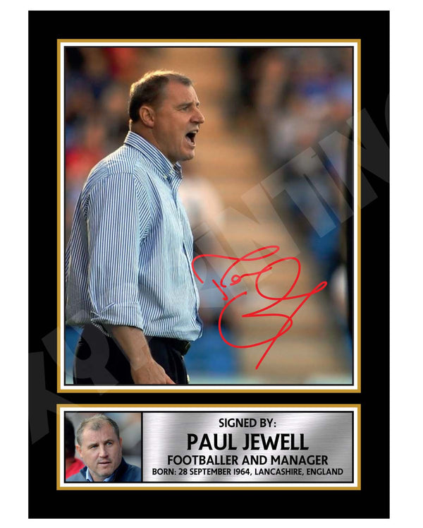 PAUL JEWELL Football Player Printed Signature Print