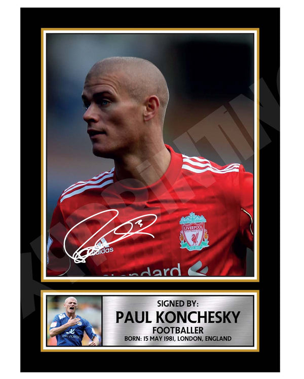 PAUL KONCHESKY Football Player Printed Signature Print