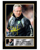 PAUL LAMBERT Limited Edition Football Player Signed Print - Football