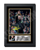 PAUL LAMBERT 2 Limited Edition Football Player Signed Print - Football