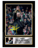 PAUL LAMBERT 2 Limited Edition Football Player Signed Print - Football