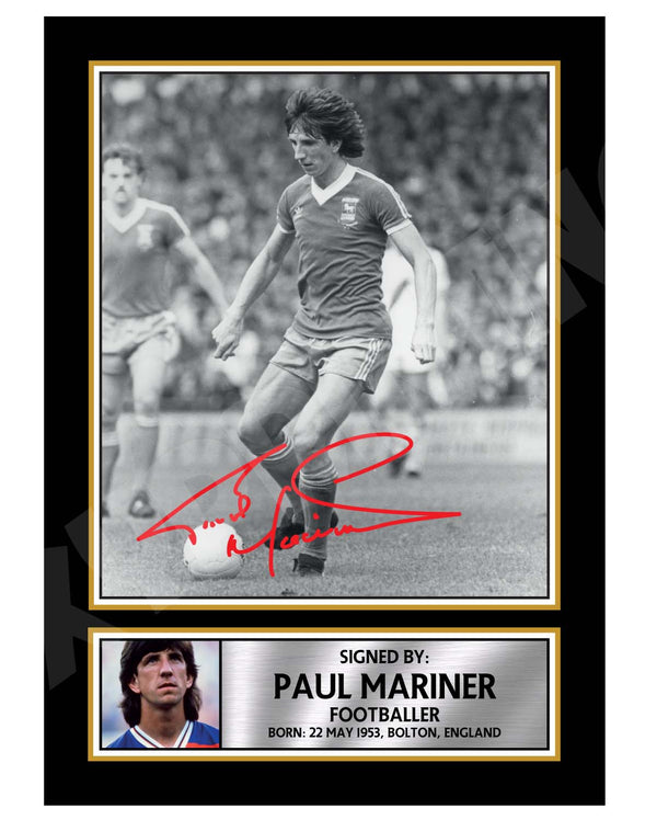 PAUL MARINER Football Player Printed Signature Print