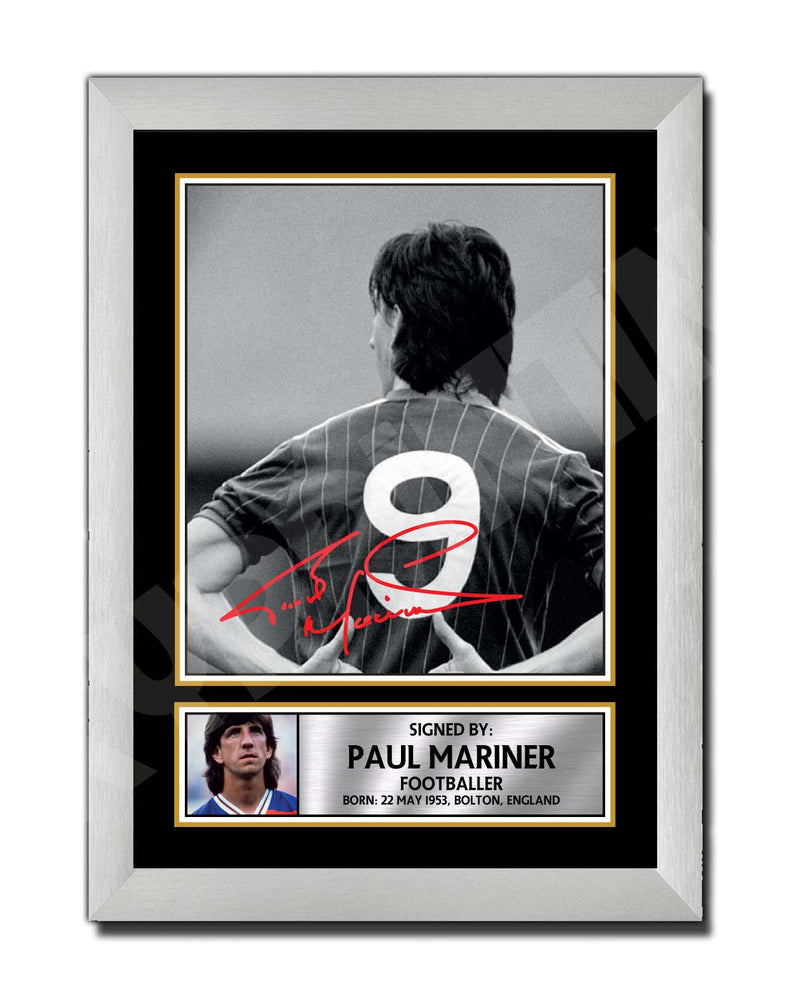 PAUL MARINER 2 Limited Edition Football Player Signed Print - Football