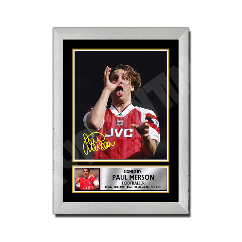 PAUL MERSON Limited Edition Football Player Signed Print - Football