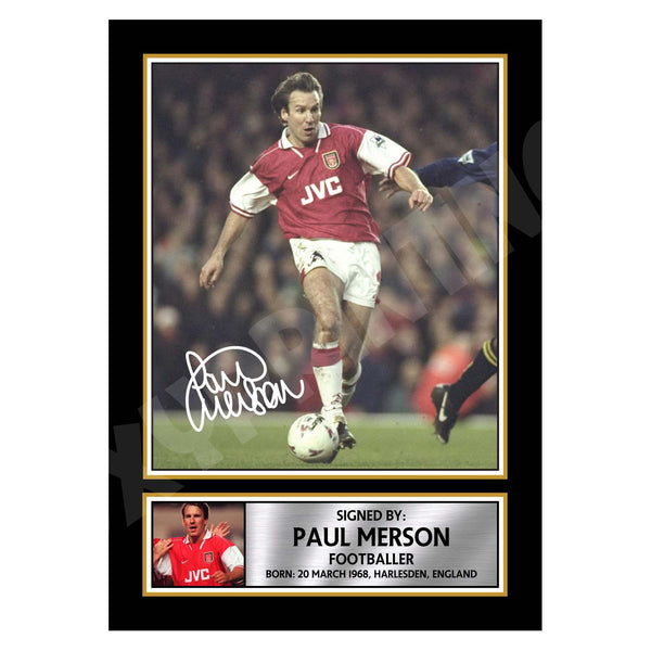 PAUL MERSON 2 Football Player Printed Signature Print