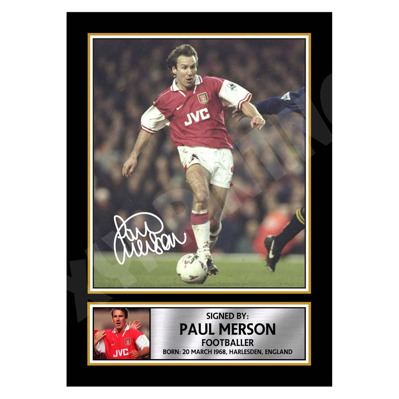 PAUL MERSON 2 Limited Edition Football Player Signed Print - Football