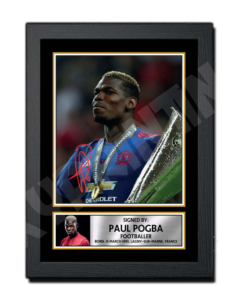 PAUL POGBA 2 Limited Edition Football Player Signed Print - Football