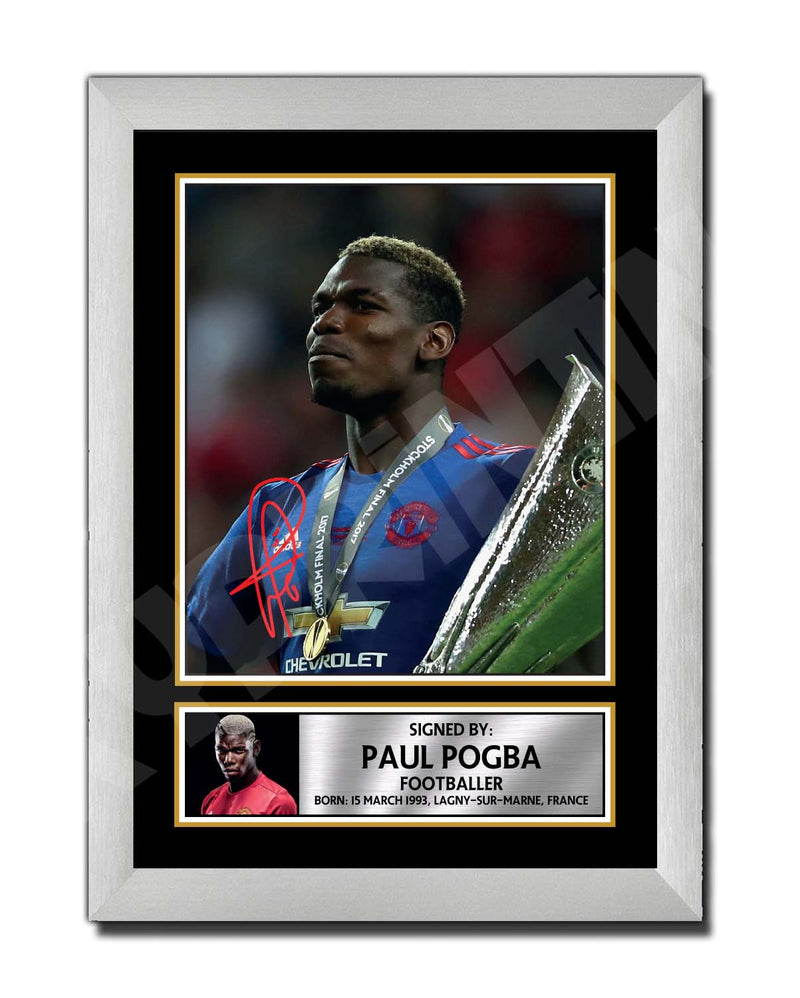 PAUL POGBA 2 Limited Edition Football Player Signed Print - Football