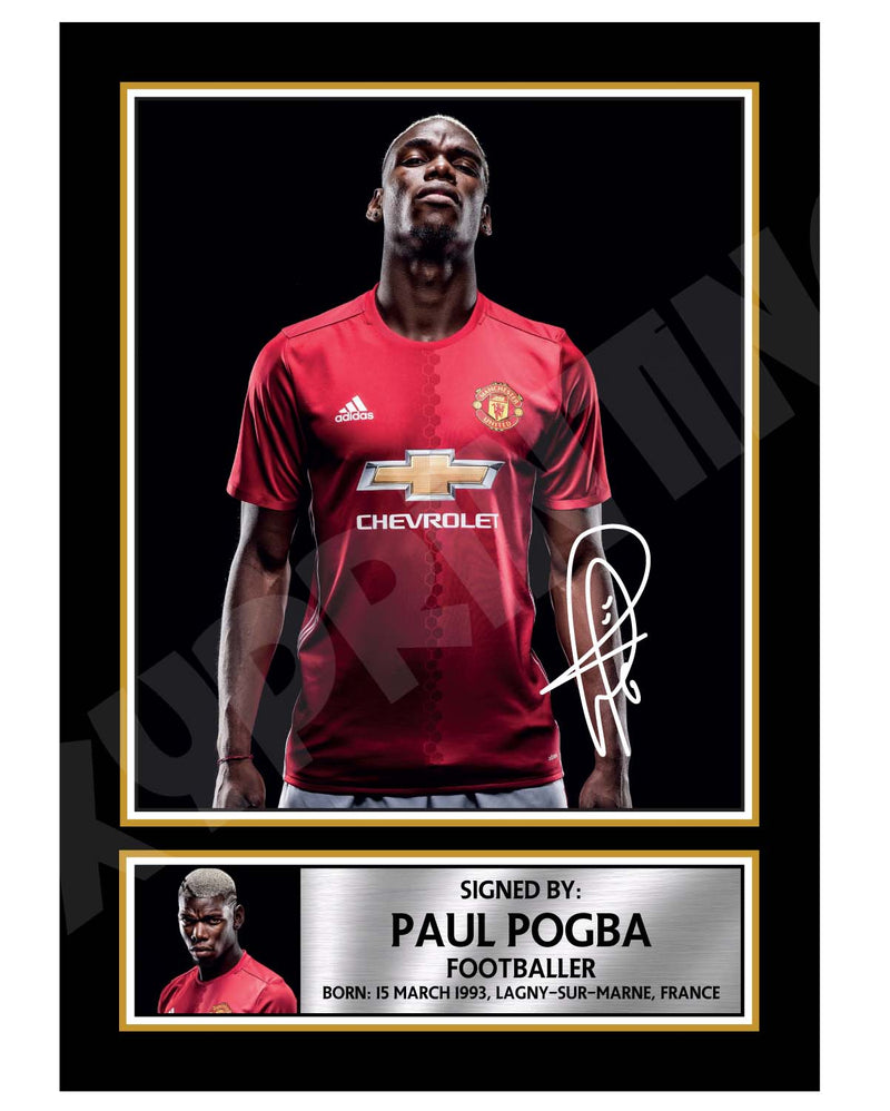PAUL POGBA (1) Limited Edition Football Player Signed Print - Football