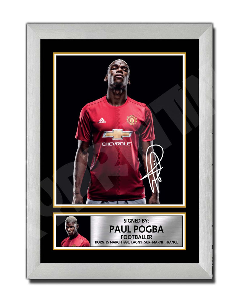 PAUL POGBA (1) Limited Edition Football Player Signed Print - Football
