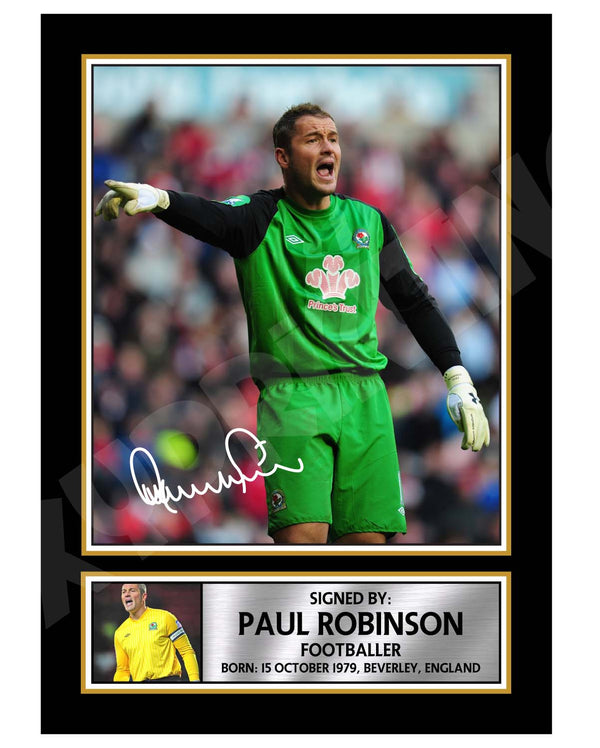 PAUL ROBINSON 2 Football Player Printed Signature Print