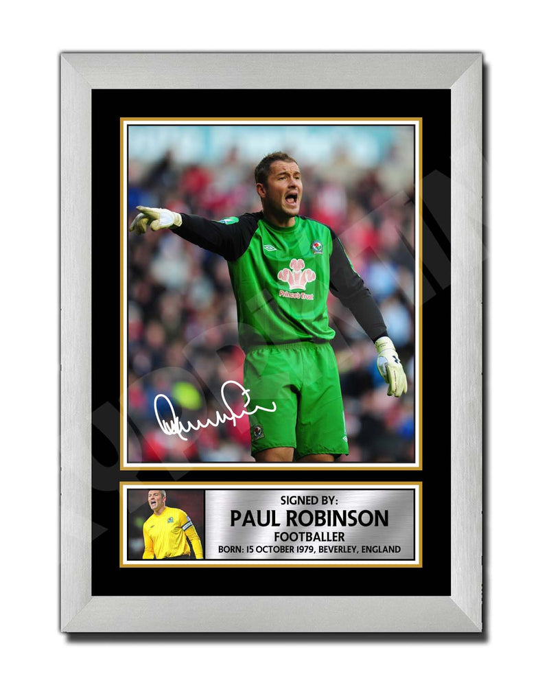 PAUL ROBINSON 2 Limited Edition Football Player Signed Print - Football