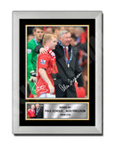 PAUL SCHOLES _ ALEX FERGUSON Limited Edition Football Player Signed Print - Football