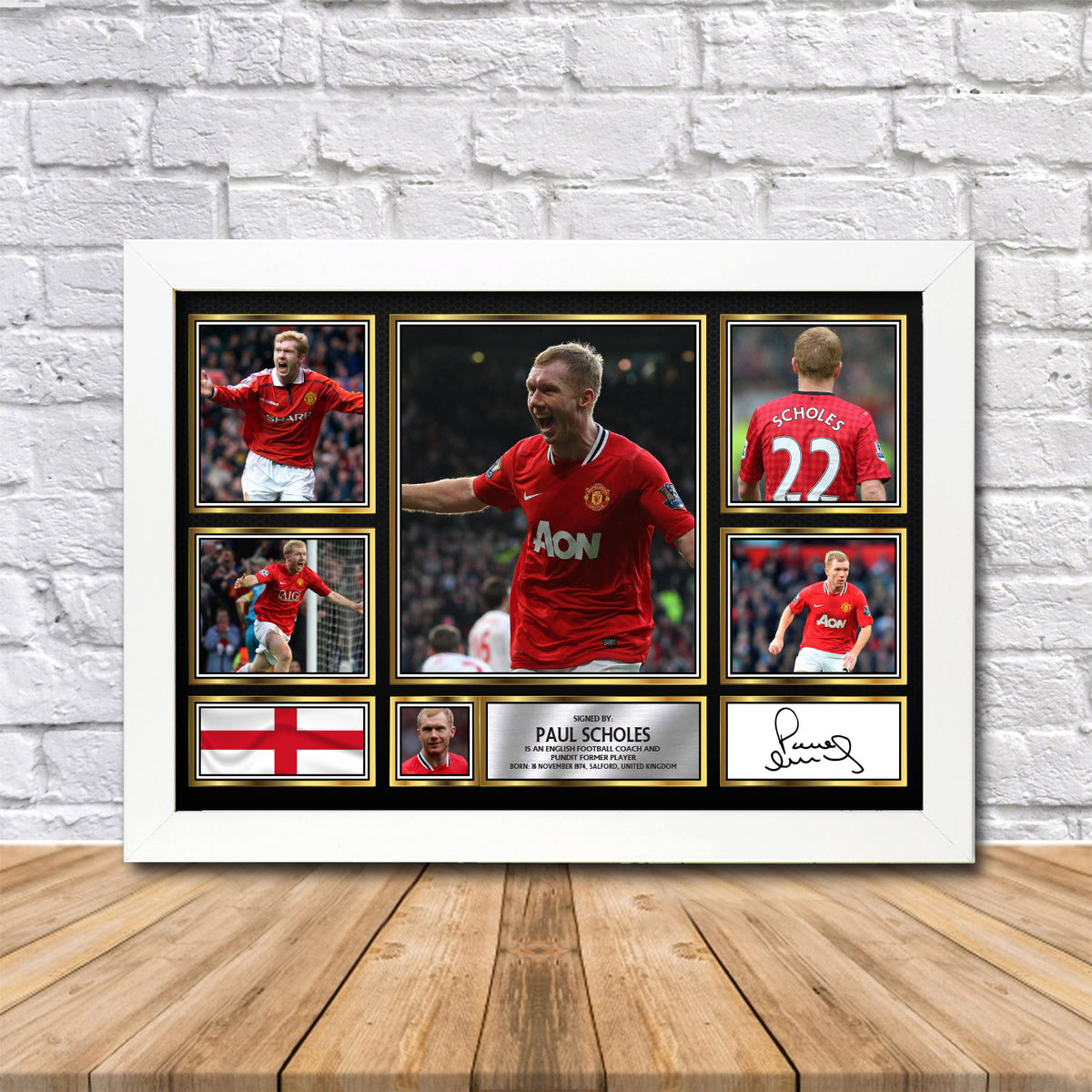 Paul Scholes Printed Signature Print