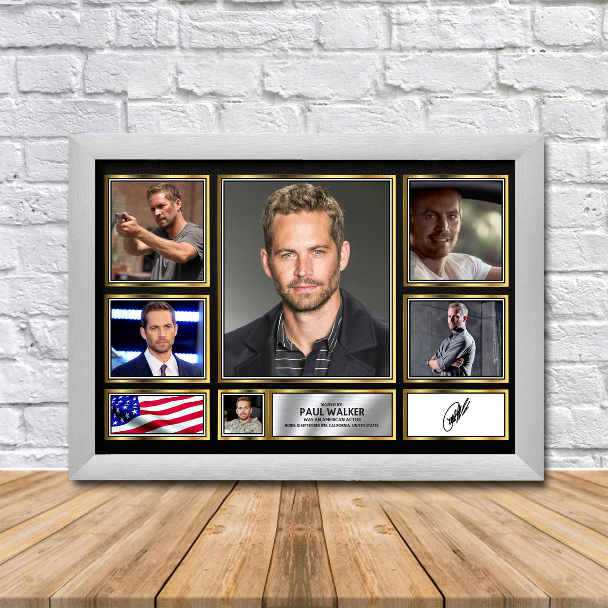 Paul Walker Printed Signature Print