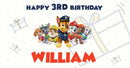 Paw Patrol Children's Birthday Banner Thick 2