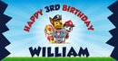 Paw Patrol Children's Birthday Banner Thick 3