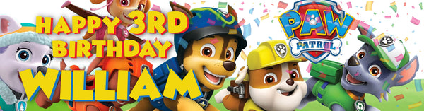 Paw Patrol Children's Birthday Banner Thin 1