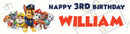 Paw Patrol Children's Birthday Banner Thin 3