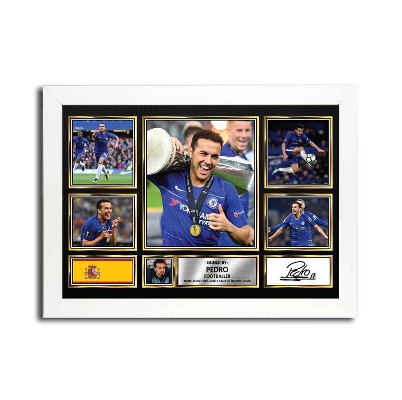 PEDRO MC1655 - Black Frame Autographed Football Poster