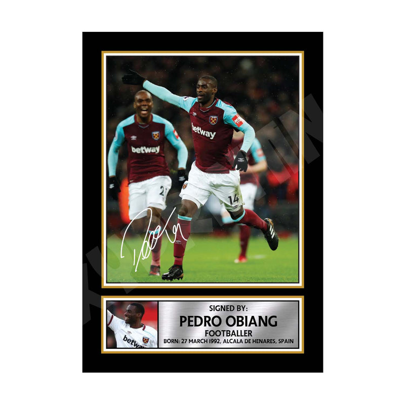 PEDRO OBIANG 2 Limited Edition Football Player Signed Print - Football