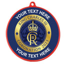 PERSONALISED BLUE CORONATION SCHOOL MEDAL 54MM RED