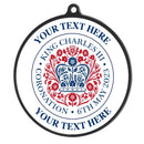 PERSONALISED KING CHARLES CORONATION SCHOOL MEDAL 54MM black