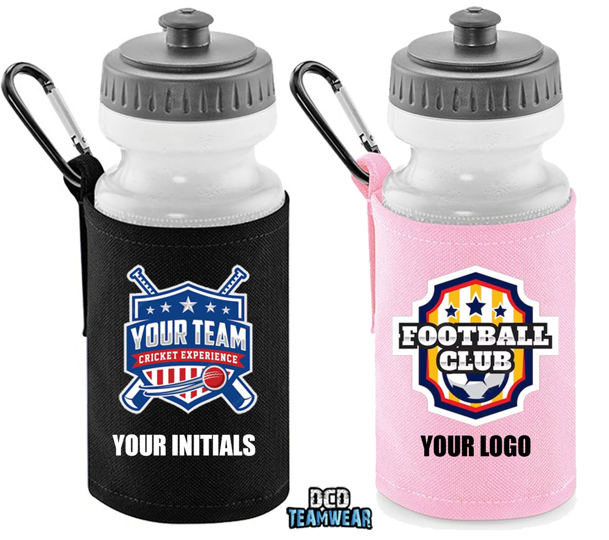 Personalised Custom Logo and Text QD440 Water Bottle and Holder