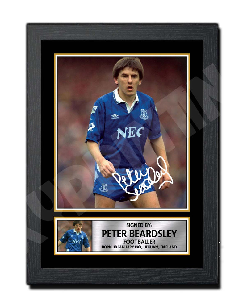 PETER BEARDSLEY Limited Edition Football Player Signed Print - Football