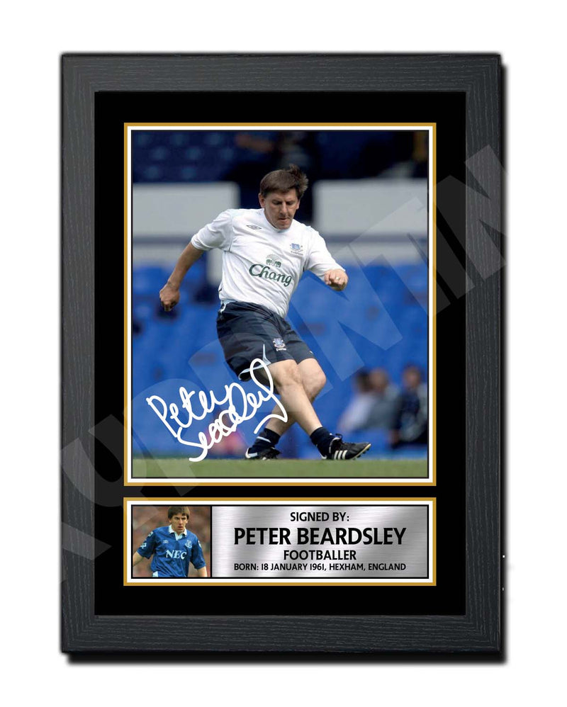 PETER BEARDSLEY 2 Limited Edition Football Player Signed Print - Football