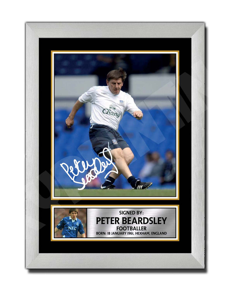 PETER BEARDSLEY 2 Limited Edition Football Player Signed Print - Football