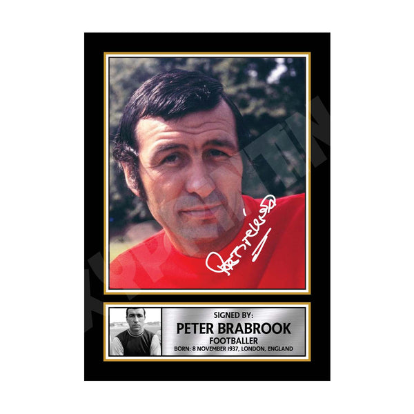 PETER BRABROOK 2 Football Player Printed Signature Print