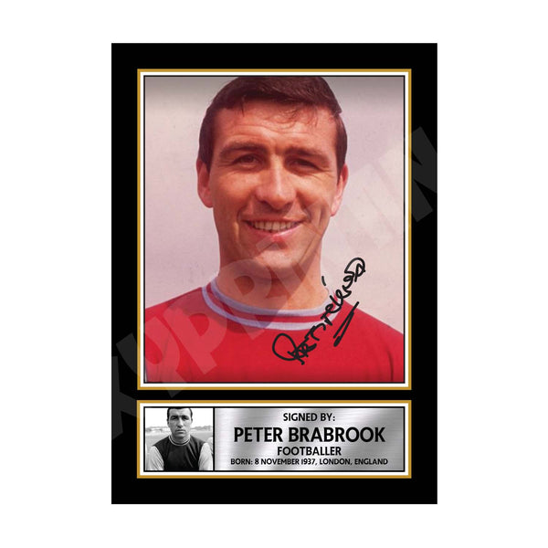 PETER BRABROOK (1) Football Player Printed Signature Print