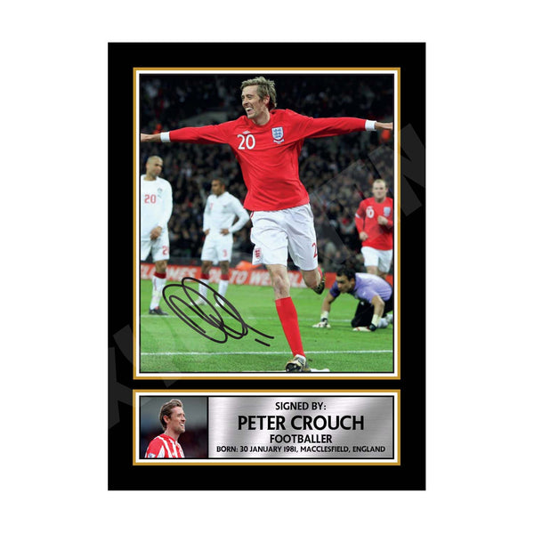 PETER CROUCH 2 Football Player Printed Signature Print