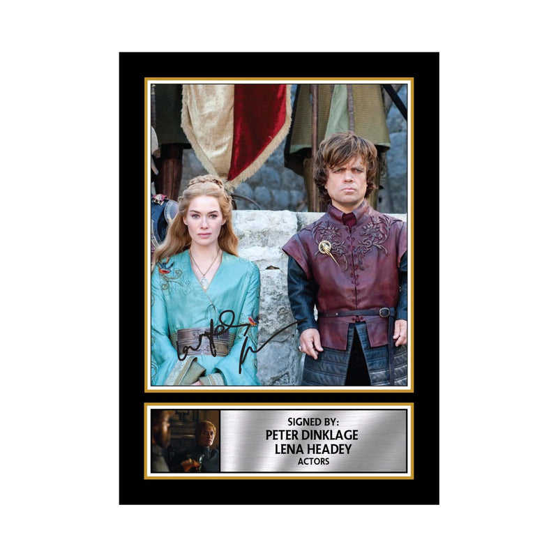 PETER DINKLAGE _ LENA HEADEY 2 Limited Edition Game Of Thrones Signed Print