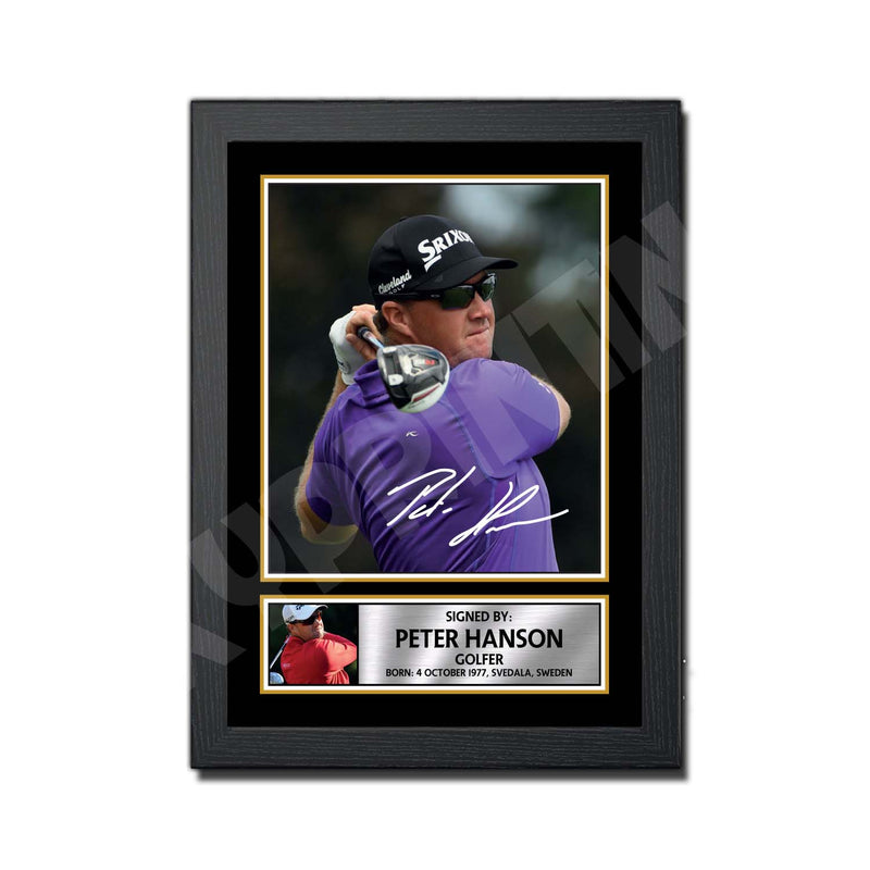 PETER HANSON Limited Edition Golfer Signed Print - Golf