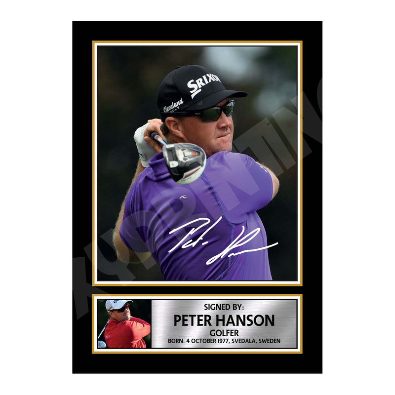 PETER HANSON Limited Edition Golfer Signed Print - Golf