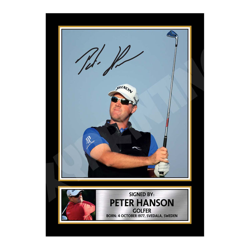 PETER HANSON 2 Limited Edition Golfer Signed Print - Golf
