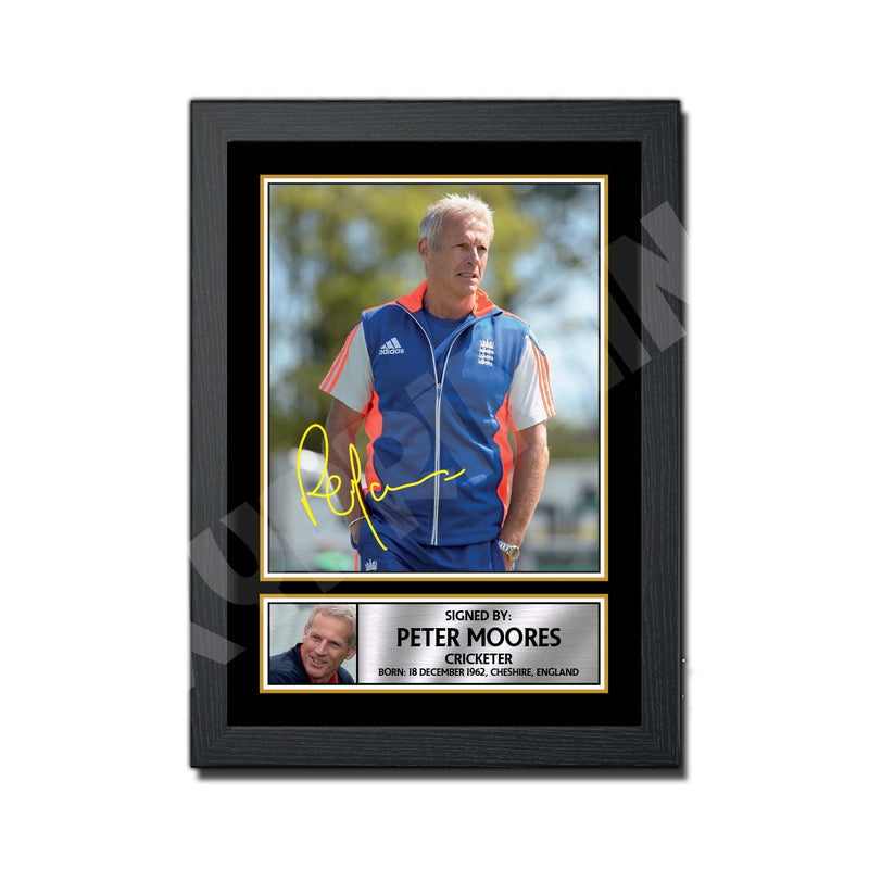 PETER MOORES Limited Edition Cricketer Signed Print - Cricket Player