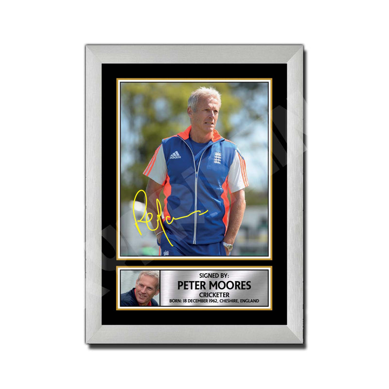 PETER MOORES Limited Edition Cricketer Signed Print - Cricket Player